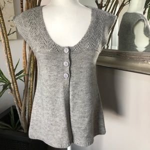 WILLI SMITH Grey Short Sleeve Knit Sweater Top S